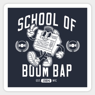 School of Boom Bap (White Print) Sticker